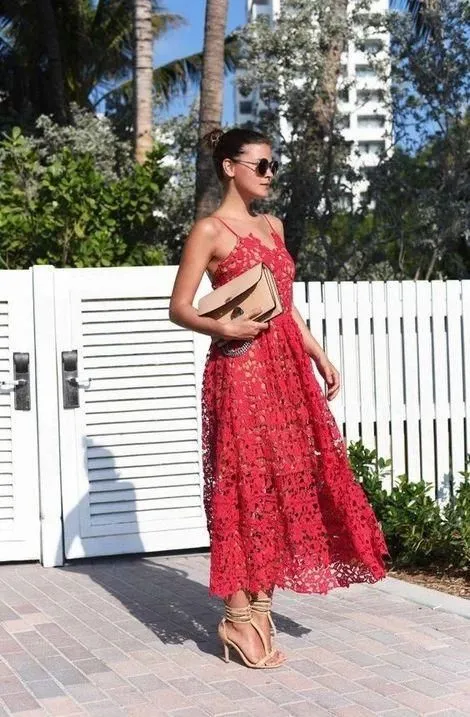 Sexy Prom Dress,Red Prom Dress,Lace Prom Dress,Spaghetti Prom Dress      fg76