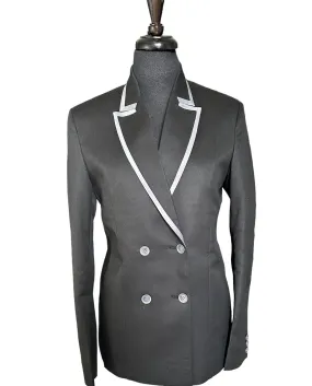 Showmanship Suit Black with Silver Double Breast Front “E Line”