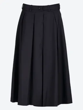 Signature pleated midi skirt