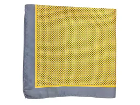 Silk Yellow Polka Dot Pocket Square