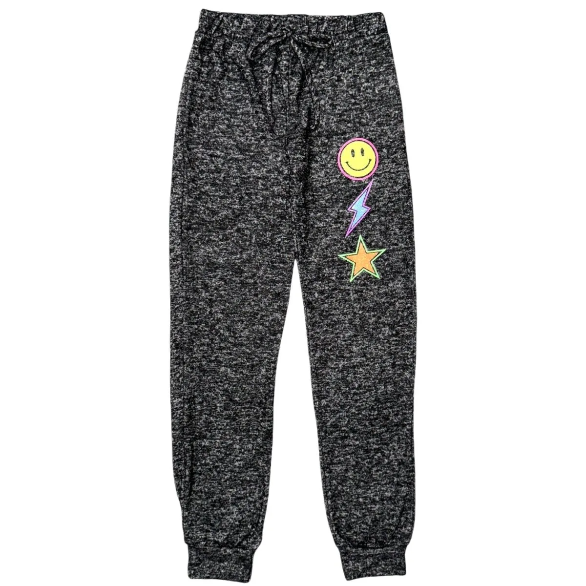 SMILEY & LIGHTNING BOLT SWEATPANTS