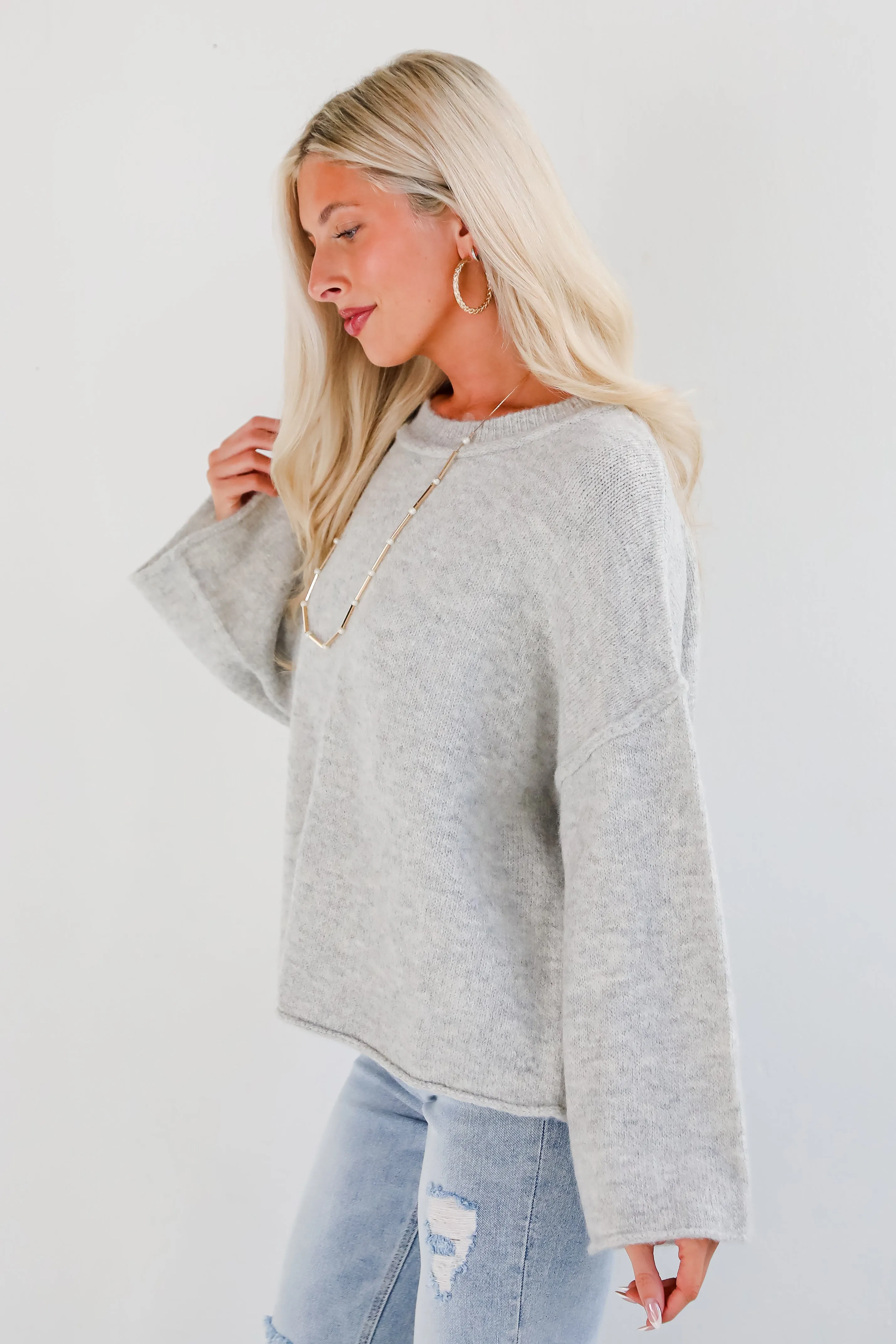 Snuggly Staple Heather Grey Sweater