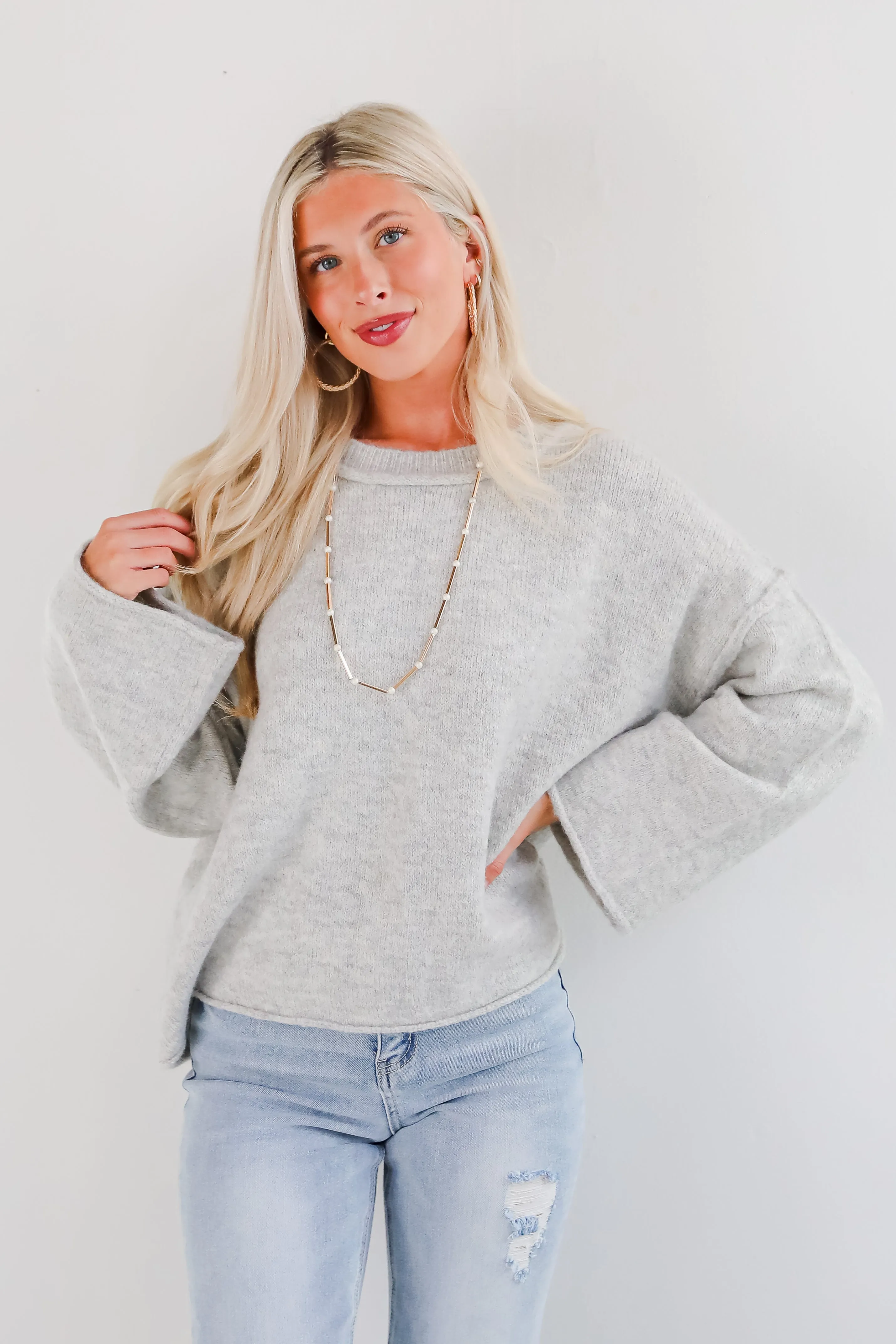 Snuggly Staple Heather Grey Sweater