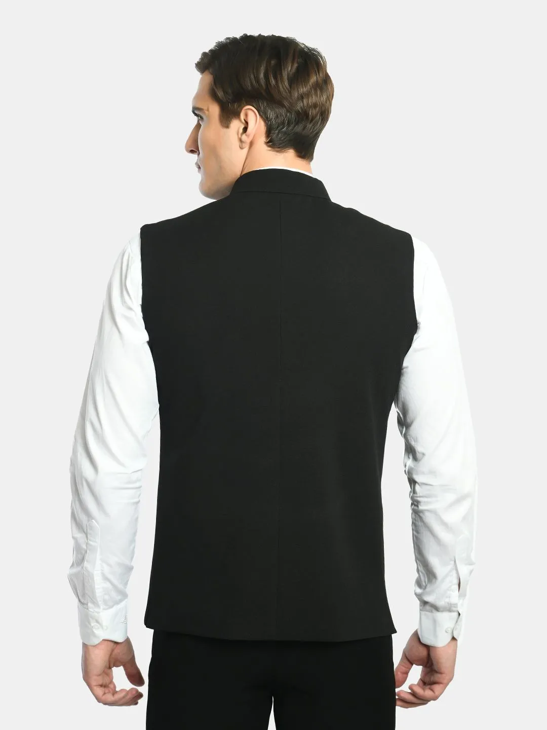 Solid Imported Knit Men's Nehru Jacket