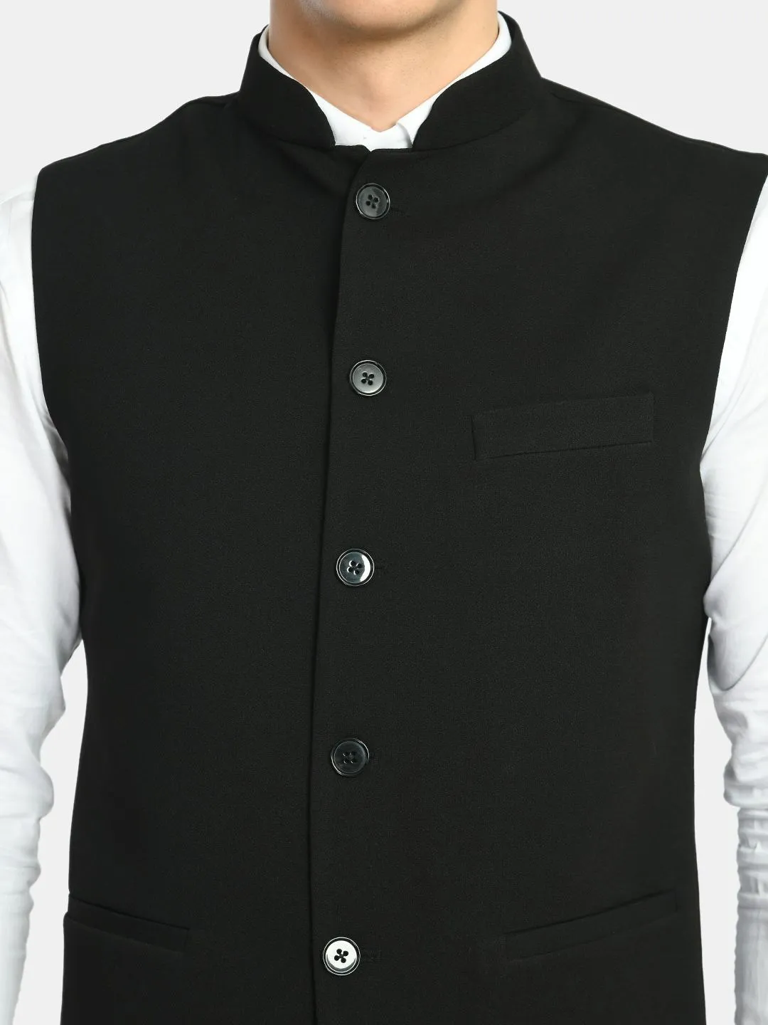 Solid Imported Knit Men's Nehru Jacket