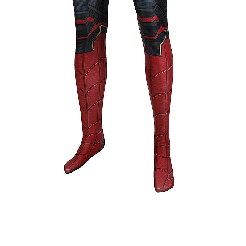 Spider-Man 3 Costume Spiderman No Way Home Peter Parker Cosplay Superhero Gold Jumpsuit