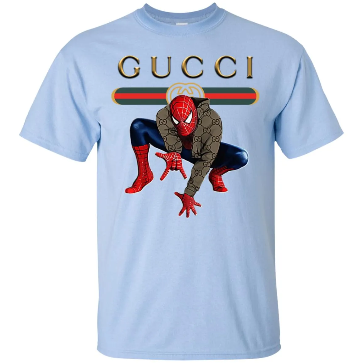 Spider Man Gucci Funny  Trend T- Shirt Men Cotton T-Shirt