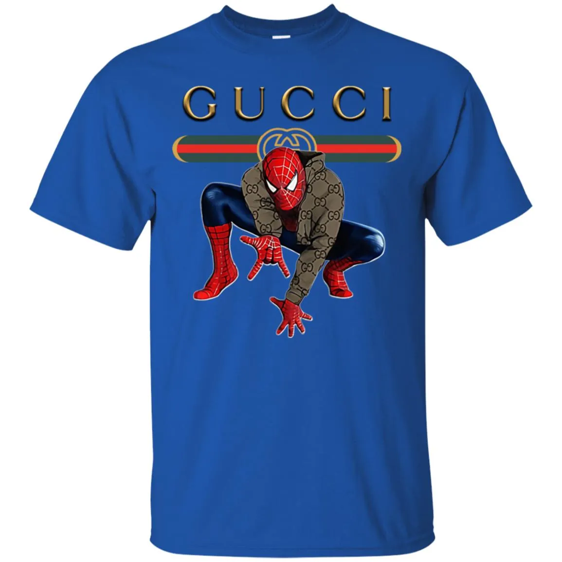 Spider Man Gucci Funny  Trend T- Shirt Men Cotton T-Shirt