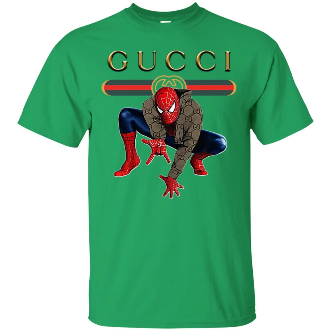 Spider Man Gucci Funny  Trend T- Shirt Men Cotton T-Shirt