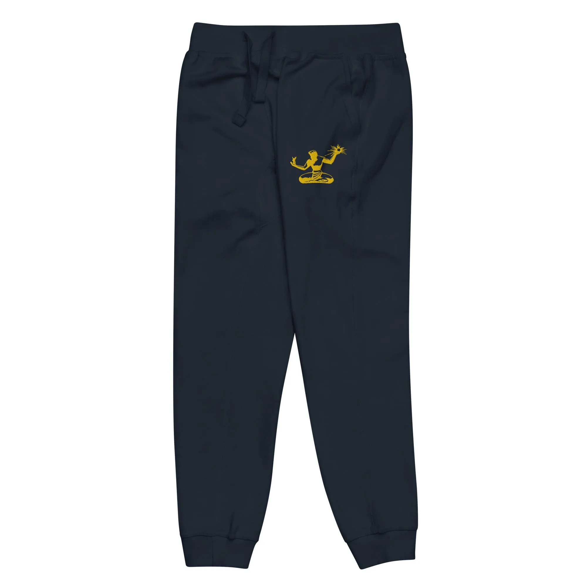 Spirit of Detroit Premium Embroidered Unisex Fleece Sweatpants - Navy / Gold