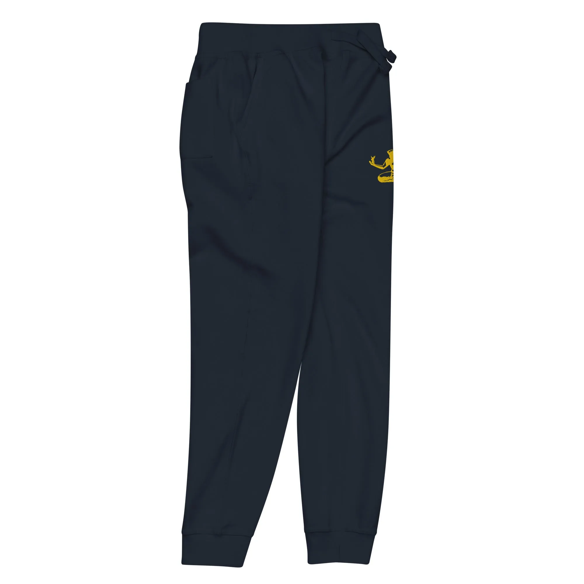 Spirit of Detroit Premium Embroidered Unisex Fleece Sweatpants - Navy / Gold