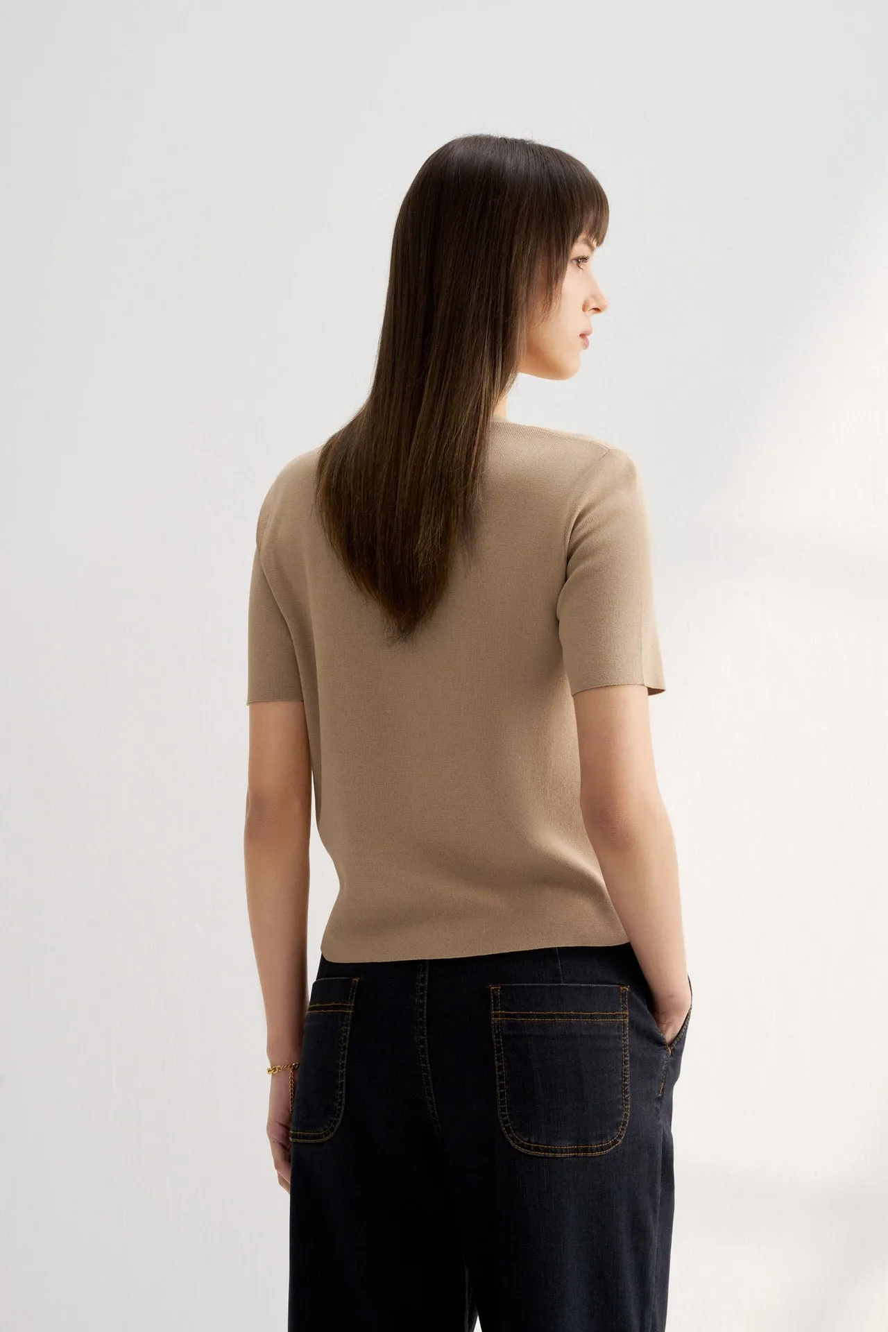 Square Neck Knit Top