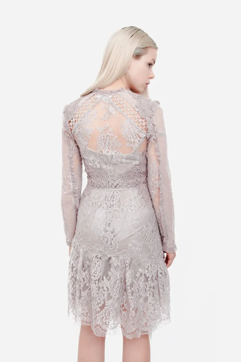 STRANDED LACE DRESS WITH TAGS