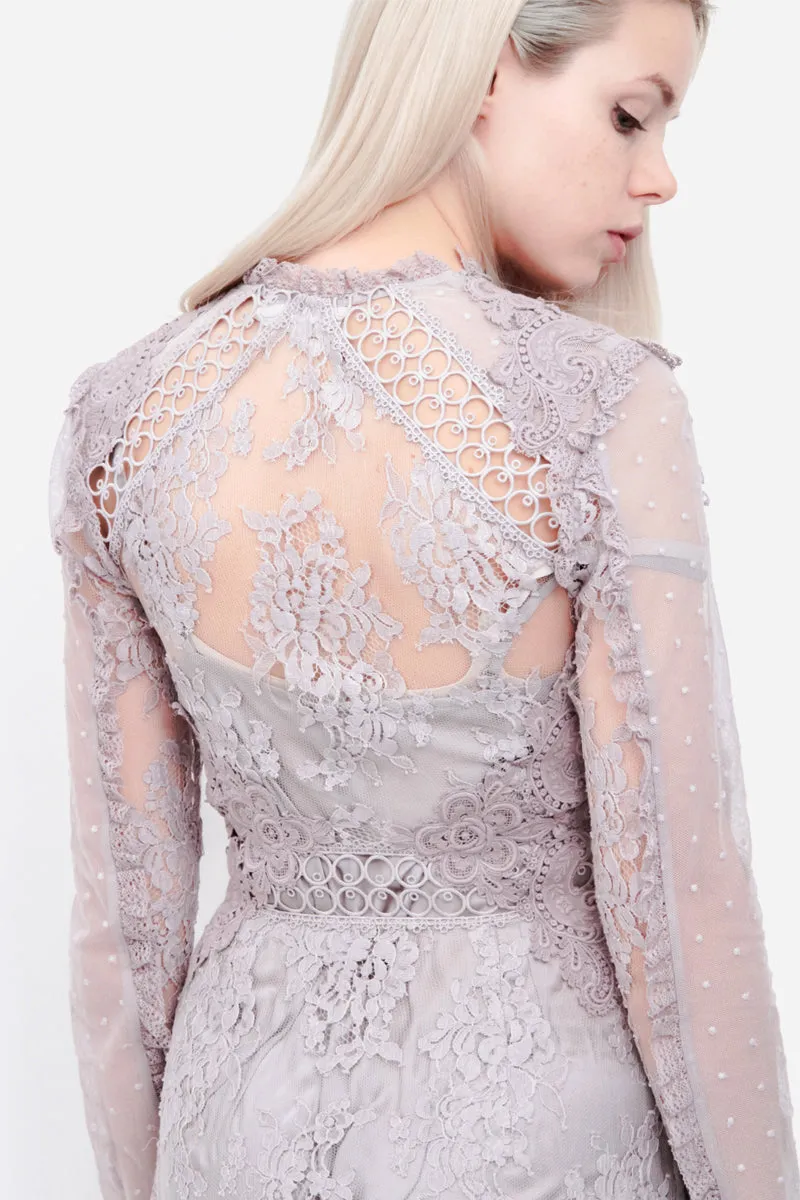 STRANDED LACE DRESS WITH TAGS