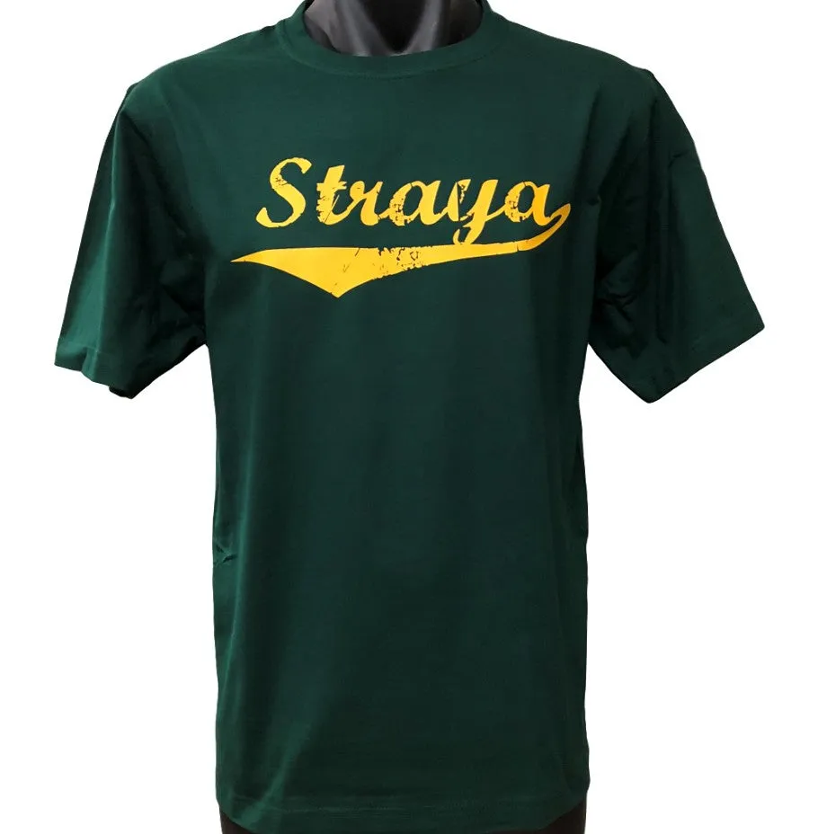 Straya Adults Aussie Sports Colours T-Shirt (Bottle Green)