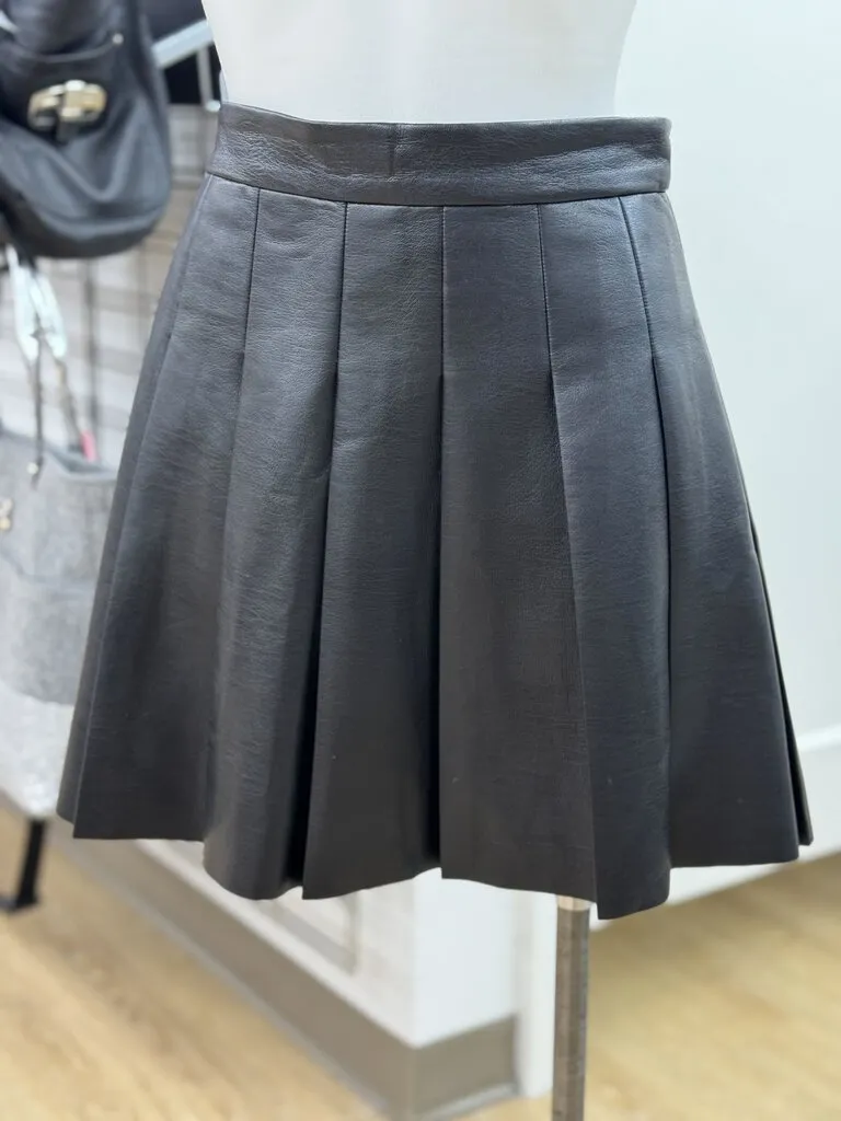 Sunday Best pleather pleated skirt 10