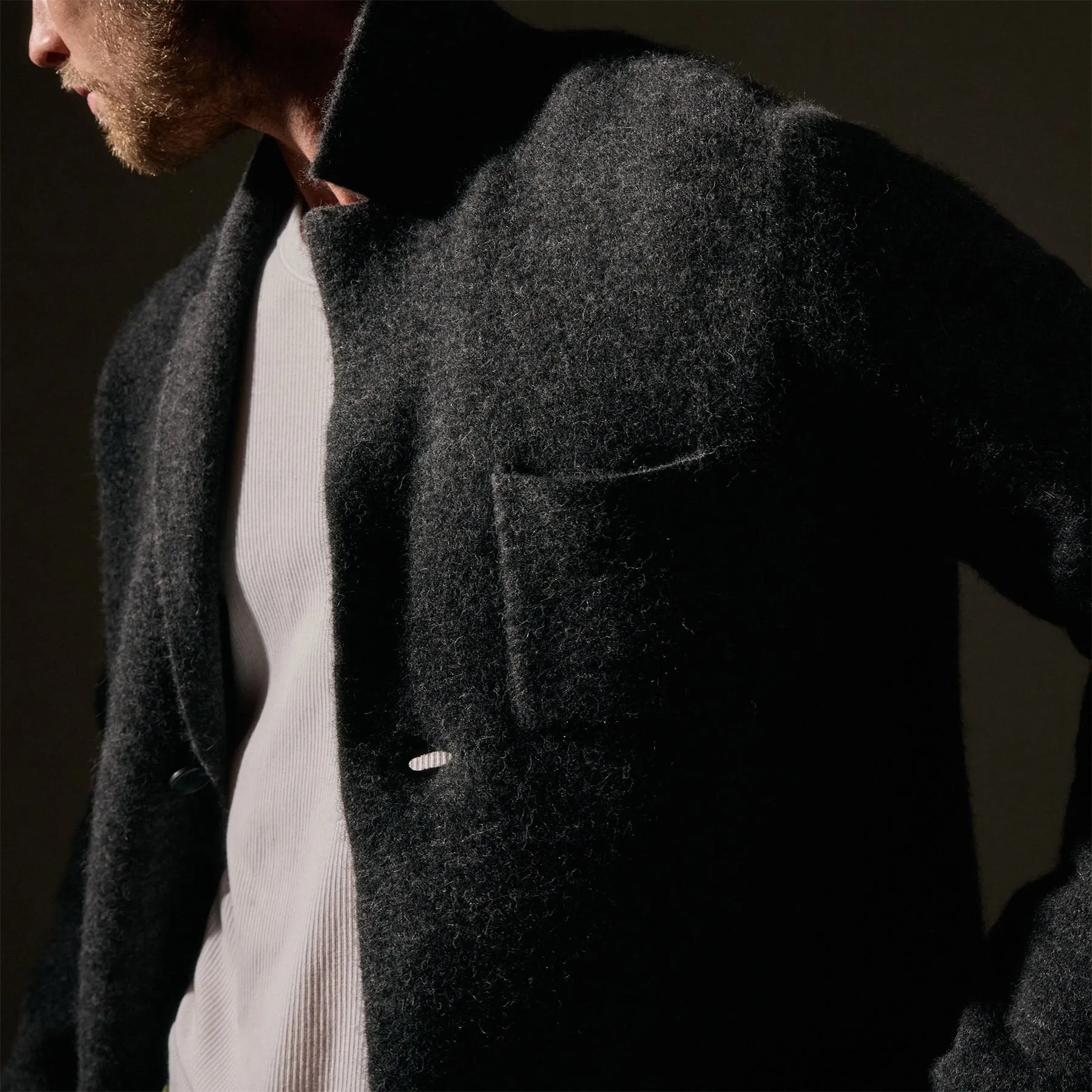 Sweater Knit Blazer - Anthracite