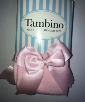 Tambino Bow Tights - Pink