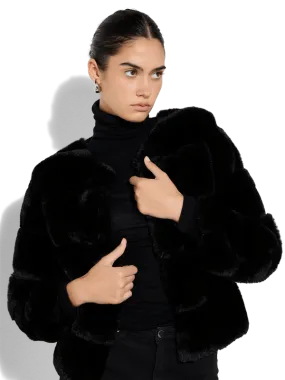 Teddi Black Fur Coat