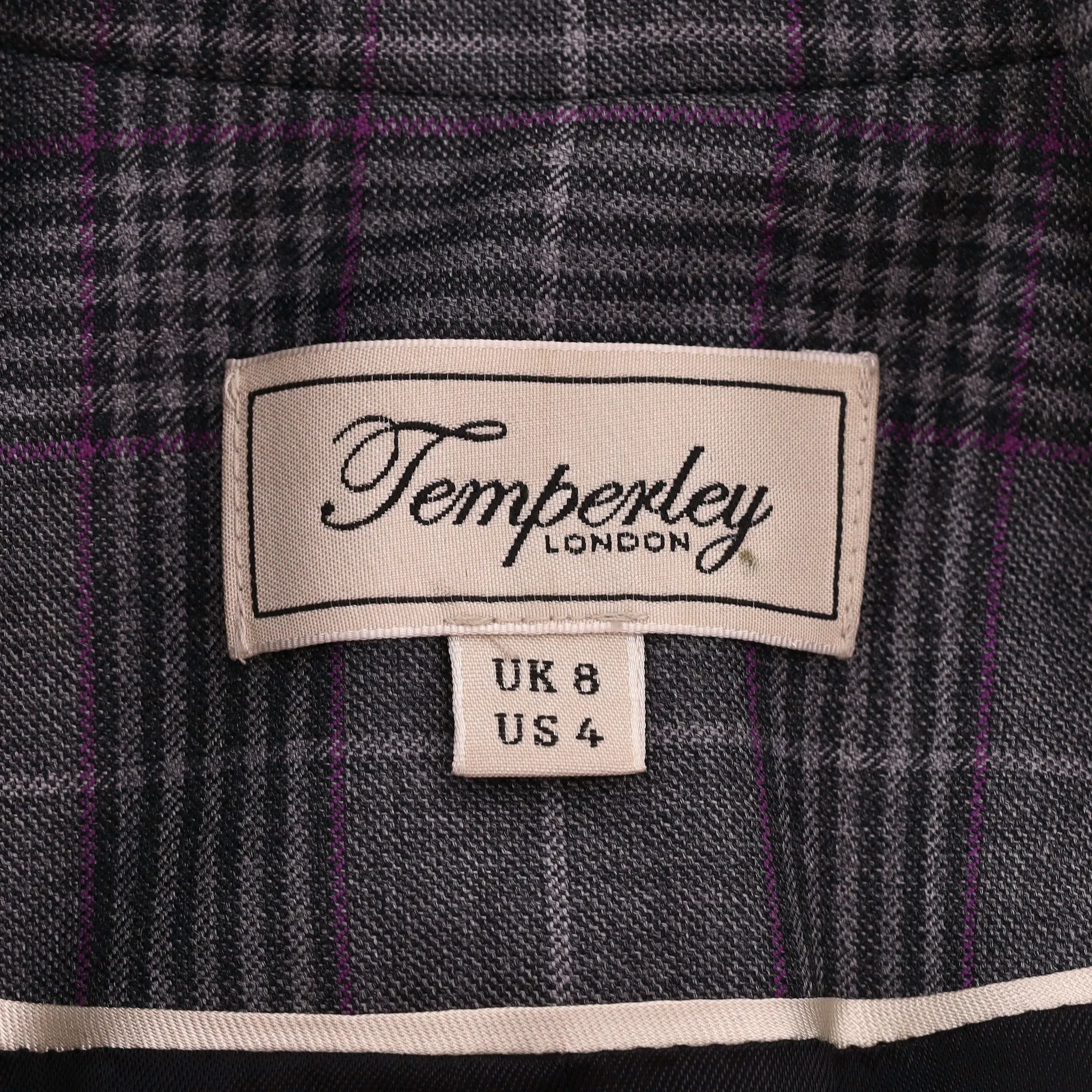 Temperley London Checked Wool Jacket/Blazer. Size 8UK