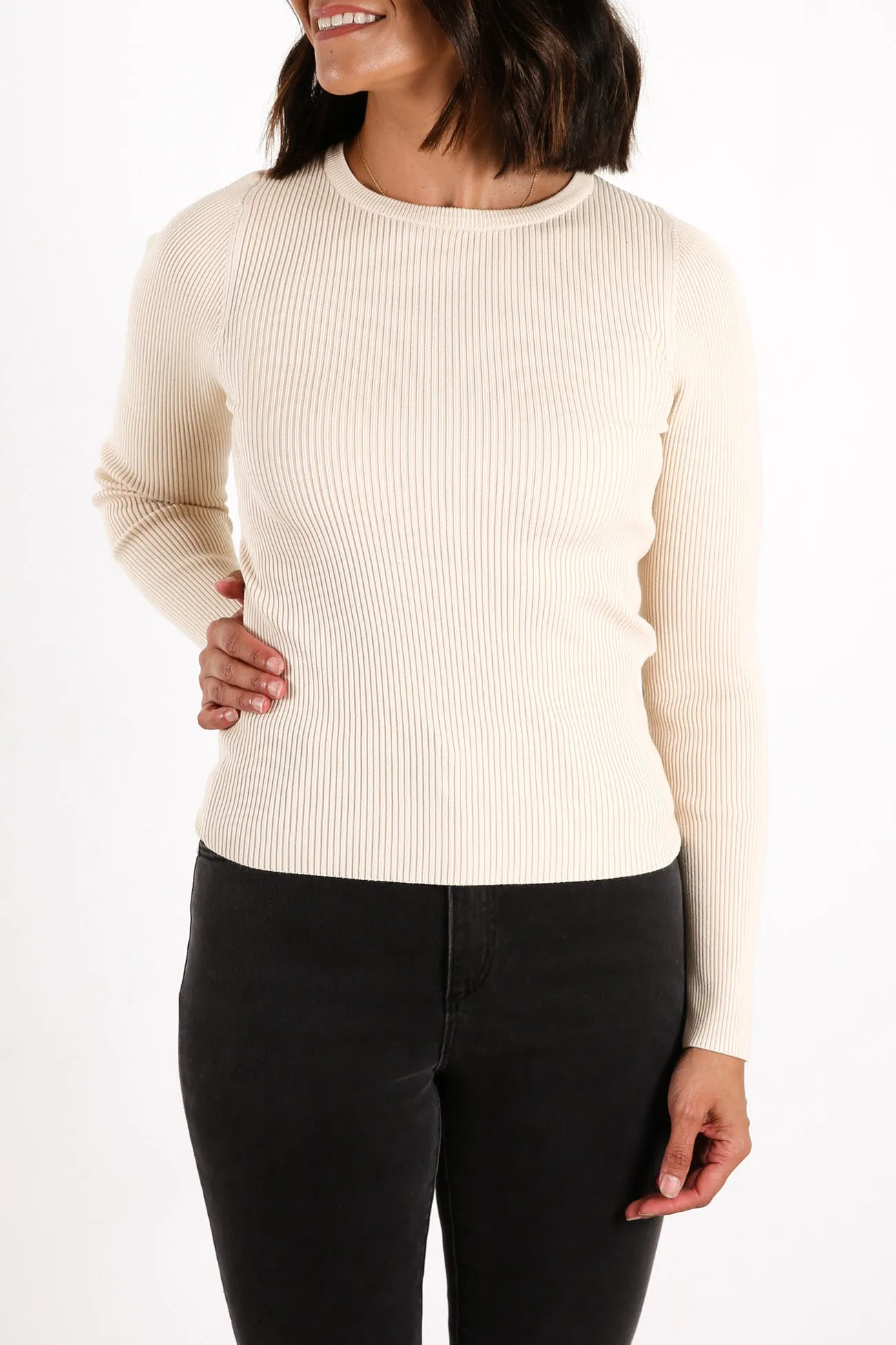 The Milan Knit Top Oatmeal