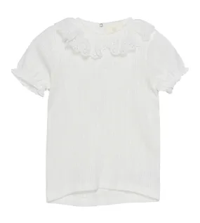 The Short Sleeve Pointelle Blouse - KIDS