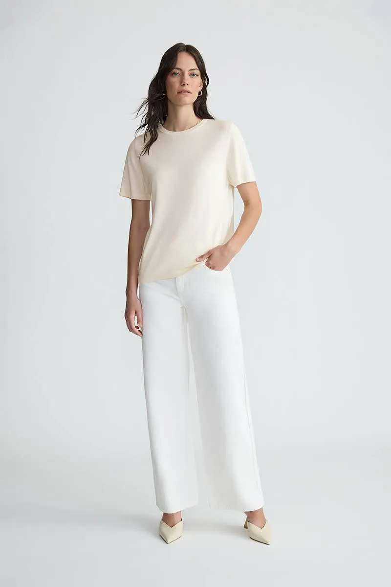 THE SILK TEE - IVORY