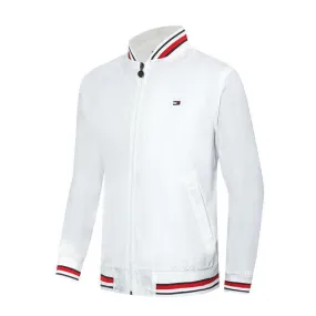 Tommy Hilfiger Men's Long Sleeve White Track Jacket