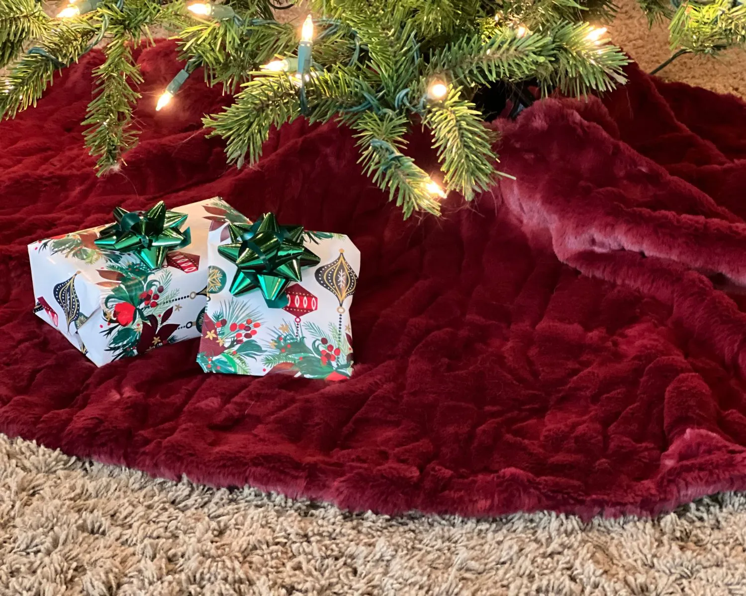 Tree Skirt - Luxury Faux Fur in Cranberry Creek - Sold Out!