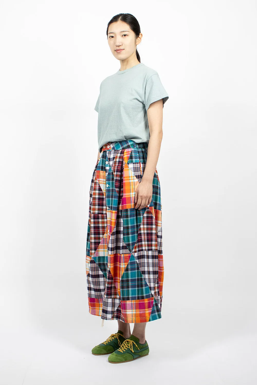 Tuck Skirt Multi Patchwork