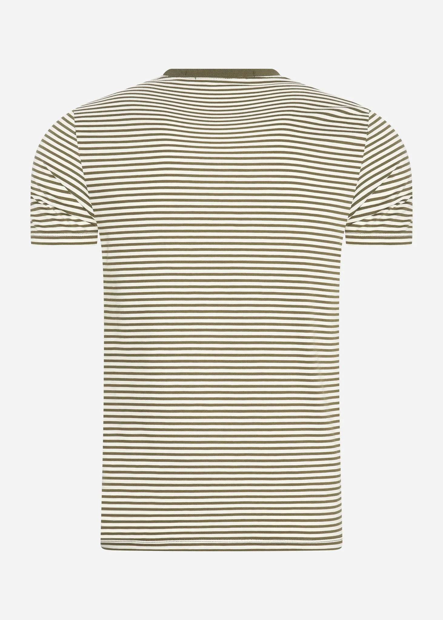 Two colour stripe t-shirt - military green