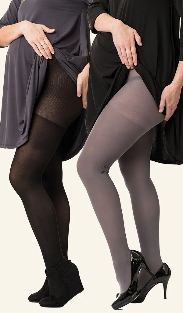 Two Pack Opaque Maternity Tights