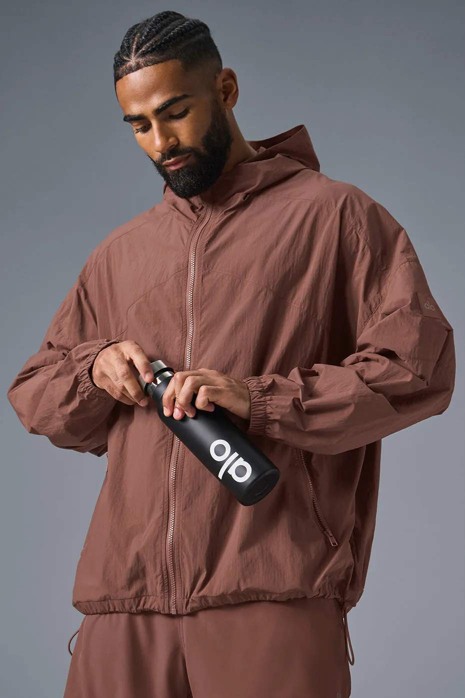 Vantage Nylon Ripstop Track Jacket - Chestnut