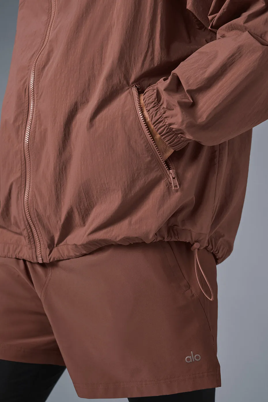 Vantage Nylon Ripstop Track Jacket - Chestnut