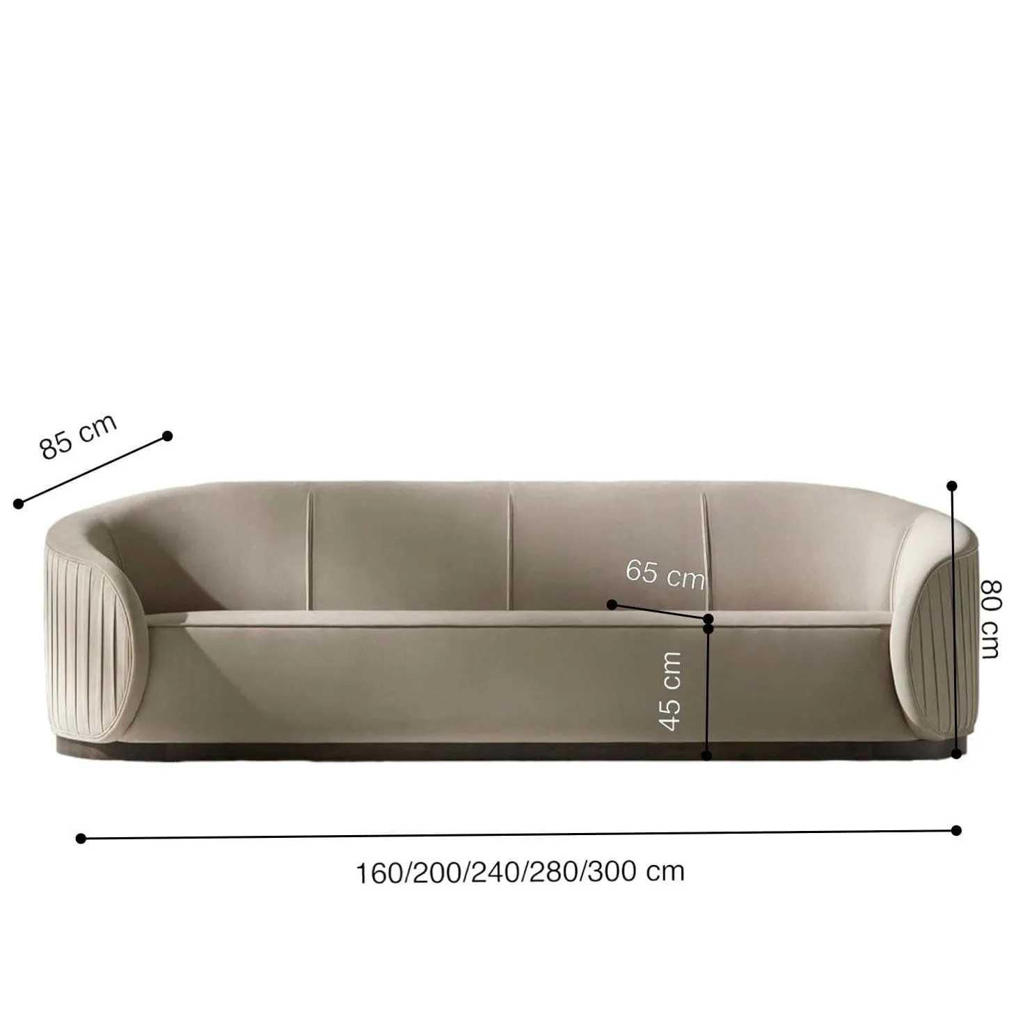 Verona Scratch Resistant Curve Sofa