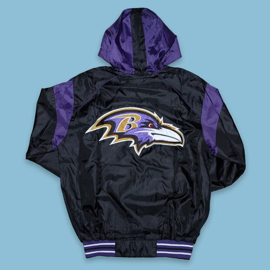 Vintage Baltimore Ravens Hooded Track Jacket Medium