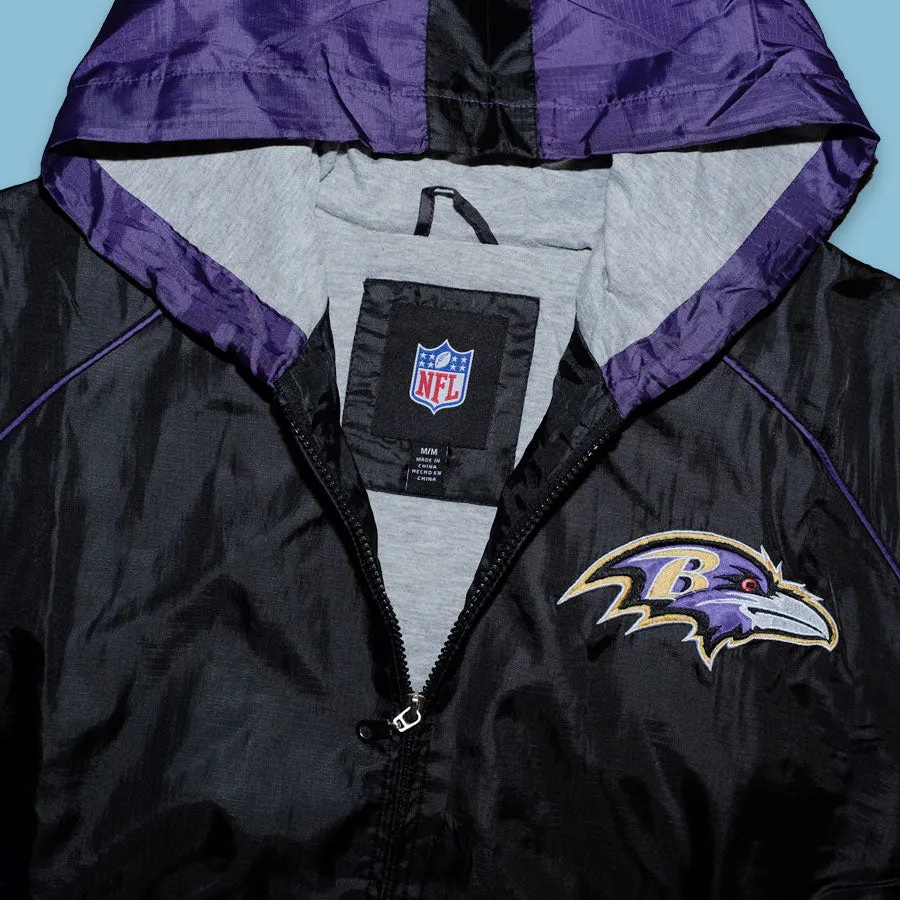 Vintage Baltimore Ravens Hooded Track Jacket Medium