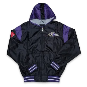 Vintage Baltimore Ravens Hooded Track Jacket Medium