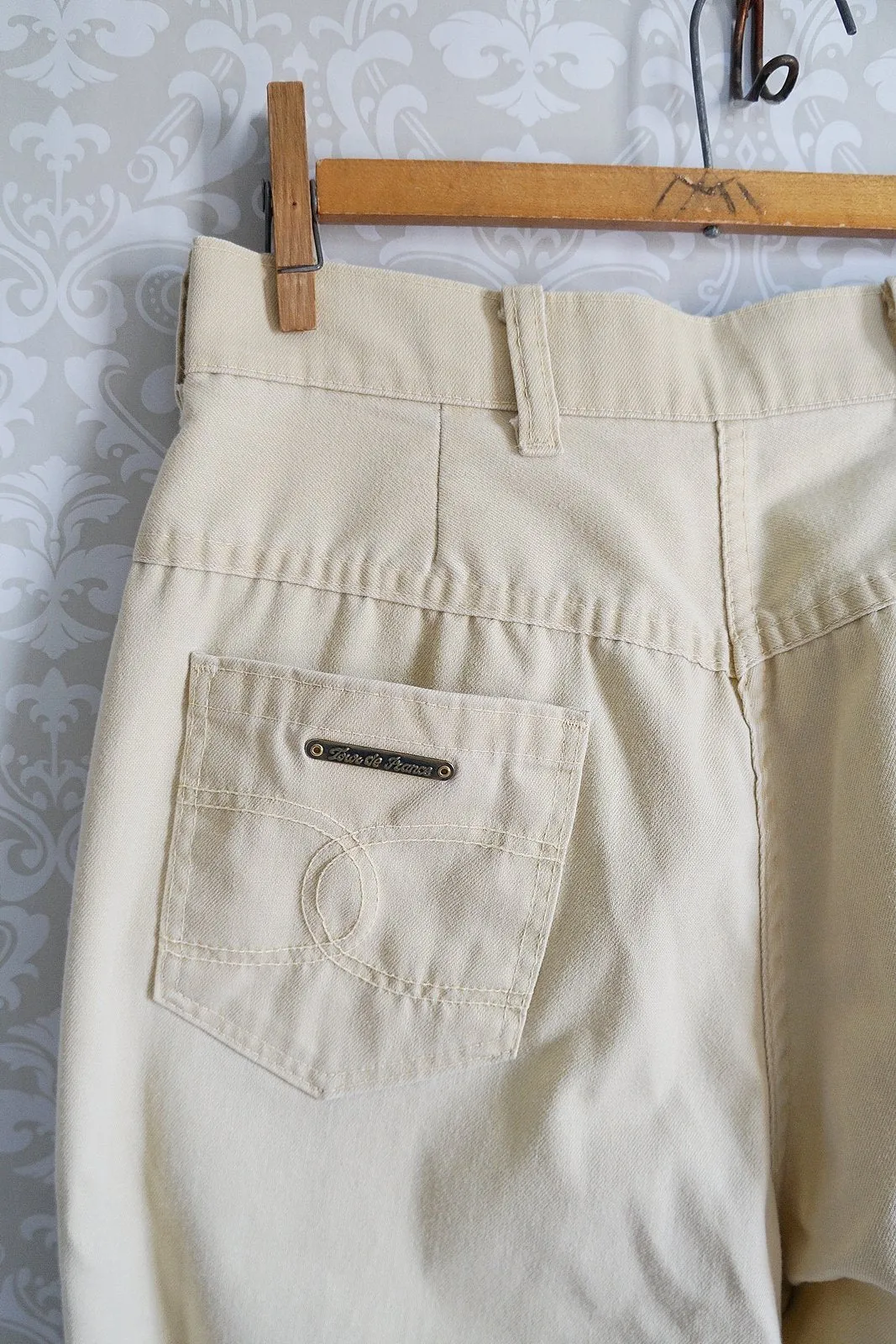 Vintage French Cream  High Rise Pants