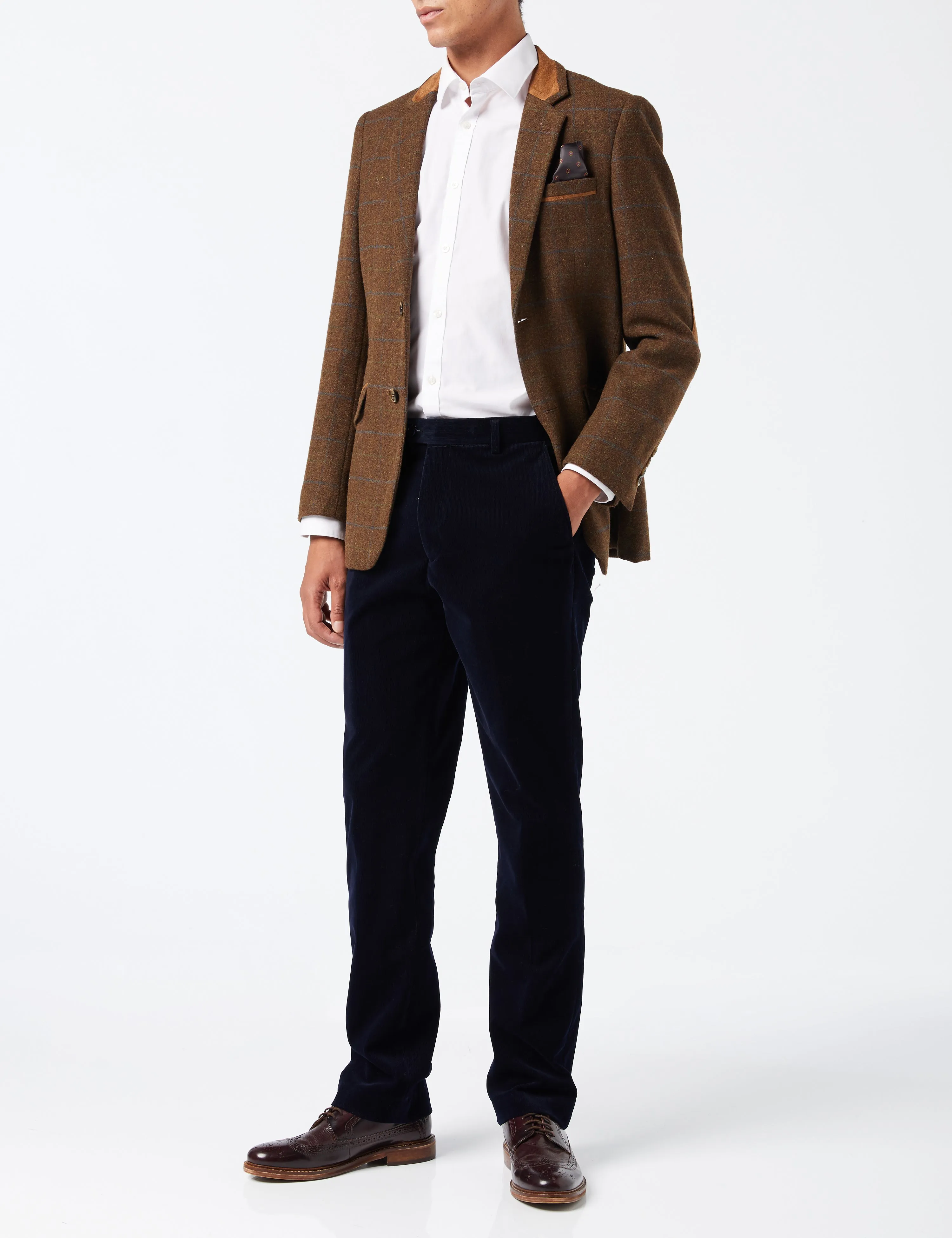 VITORI - BROWN TWEED CHECK JACKET