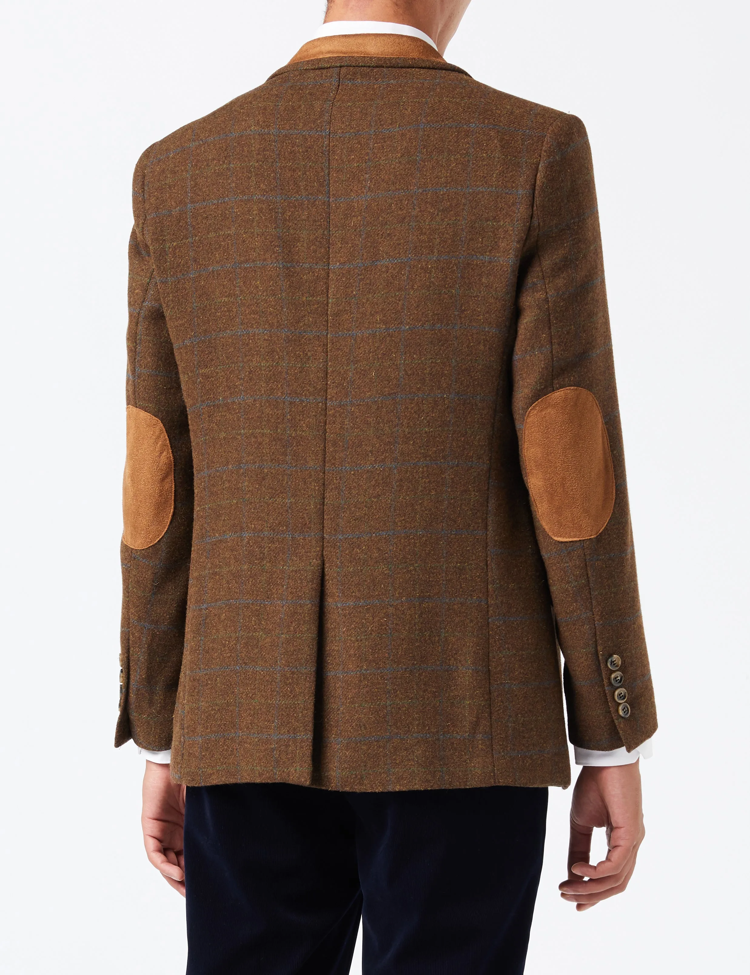 VITORI - BROWN TWEED CHECK JACKET