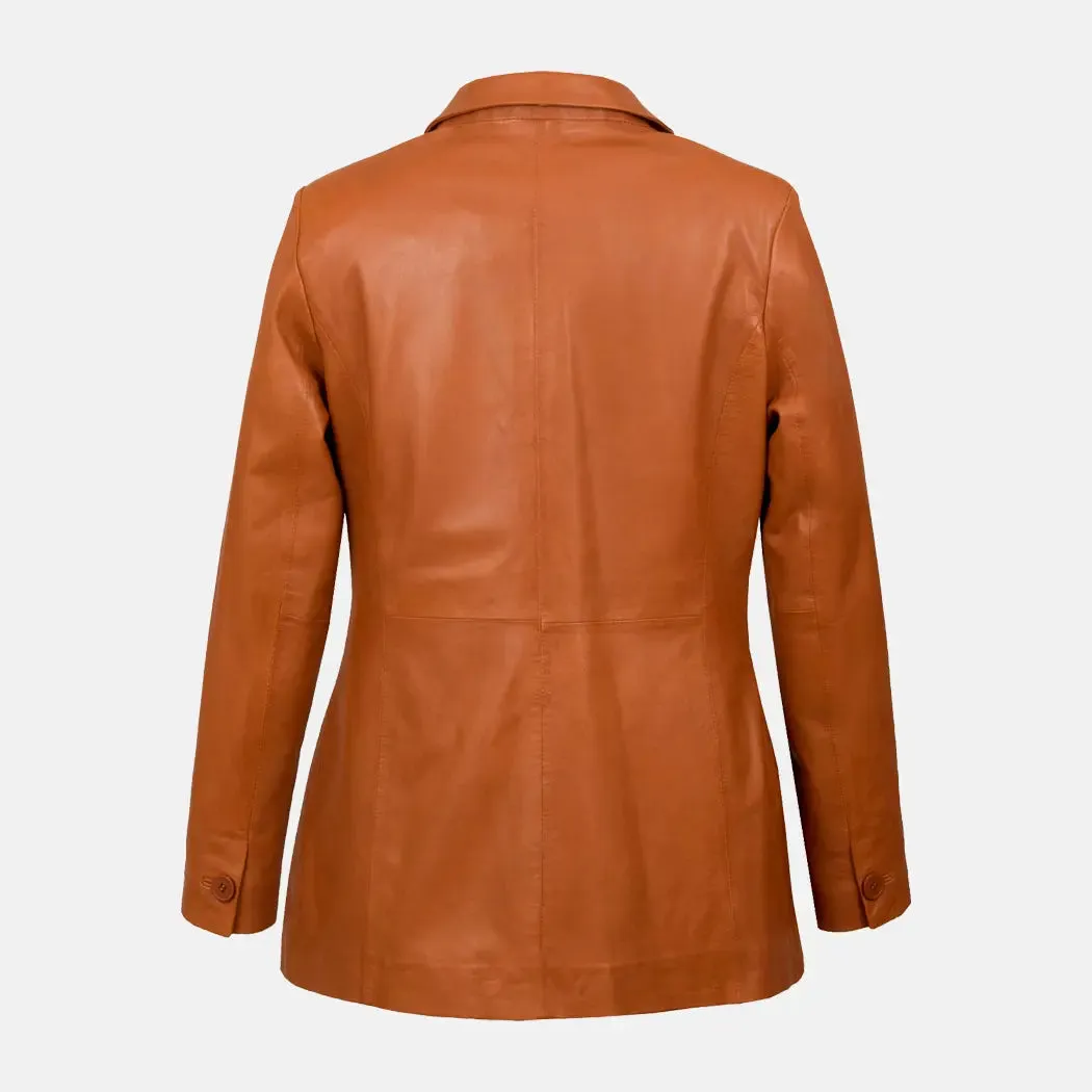 Vogue Velocity Leather Blazer For Women