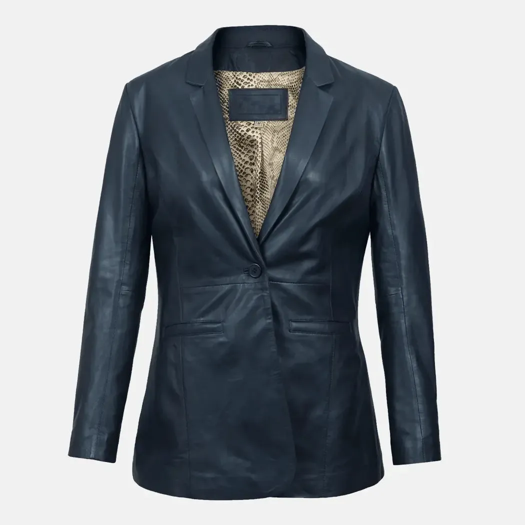 Vogue Velocity Leather Blazer For Women