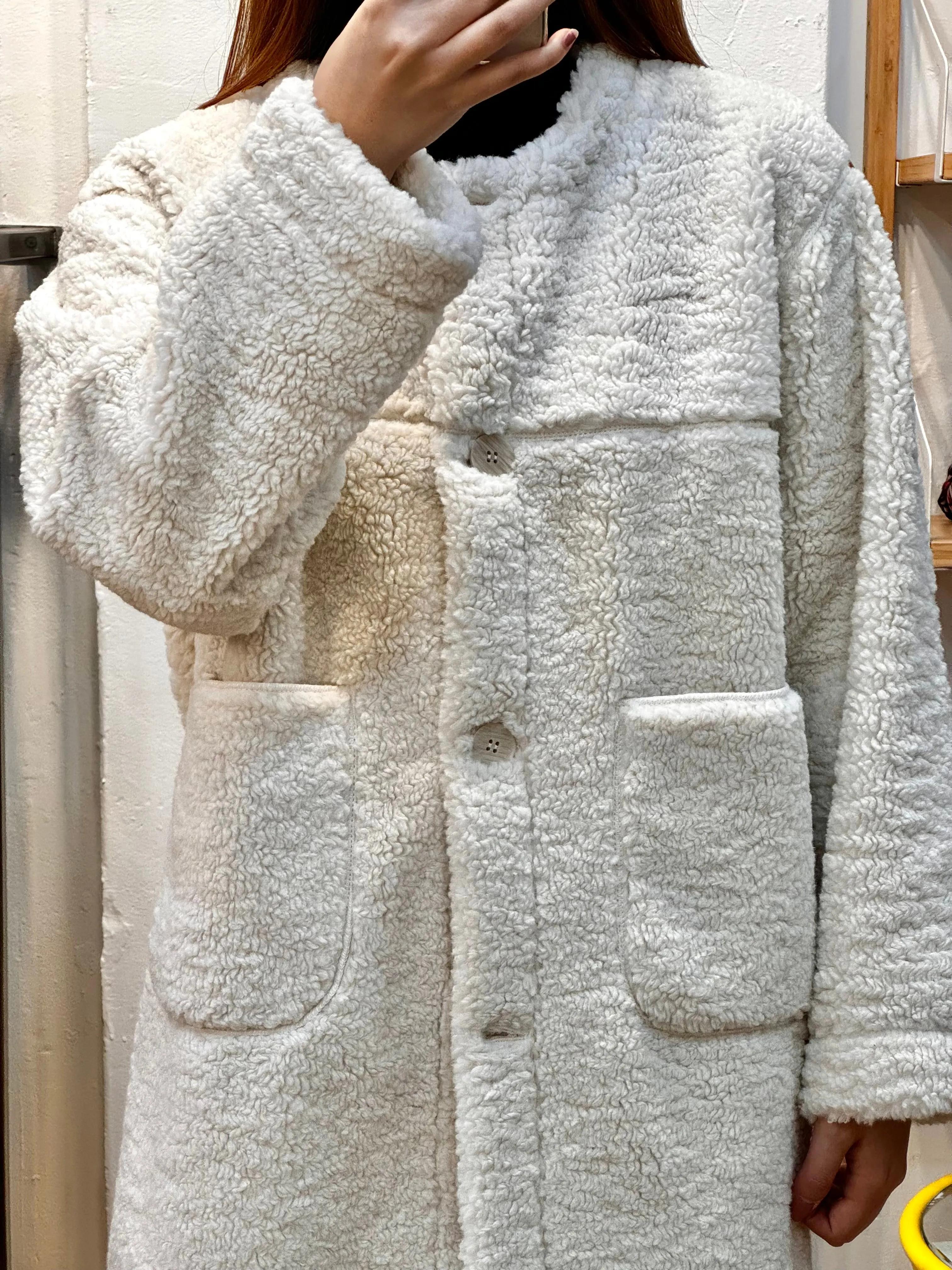 White Eco Fur Coat