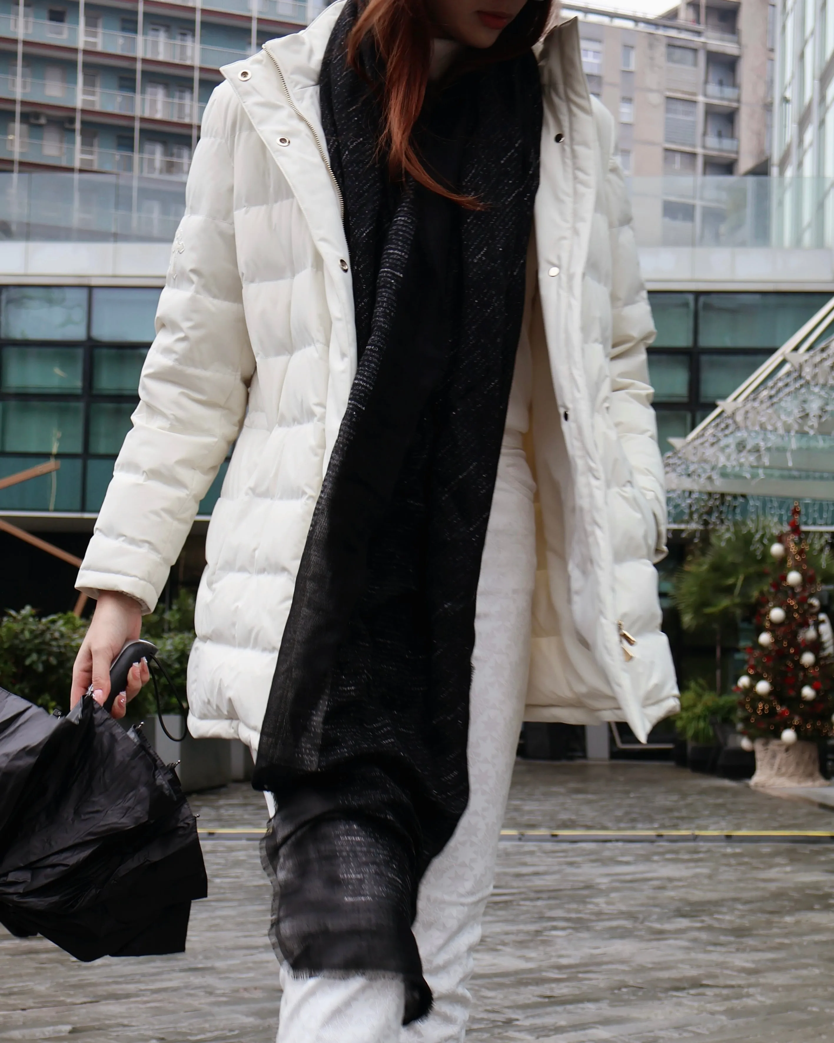 WHITE PADDED COAT