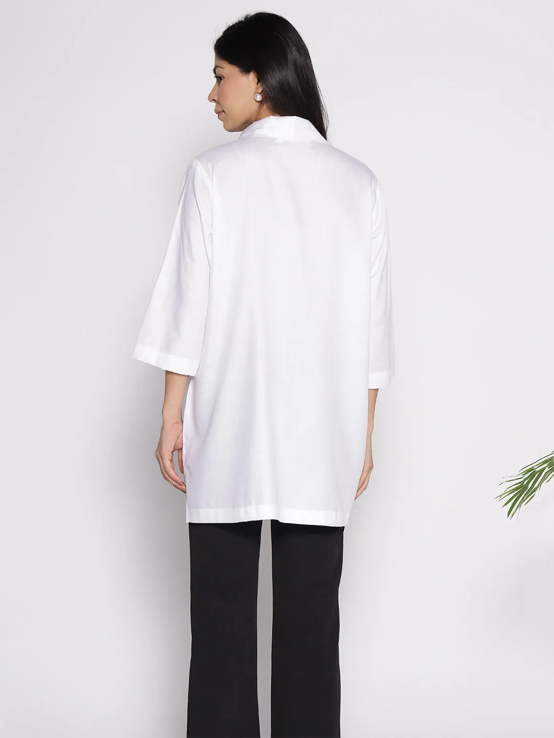 White Rayon ShirtTop - Magnolia