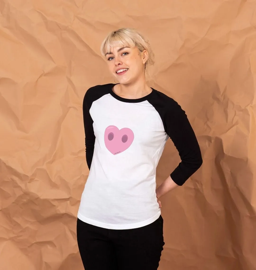 Women's Compassion Heart Baseball T-Shirt