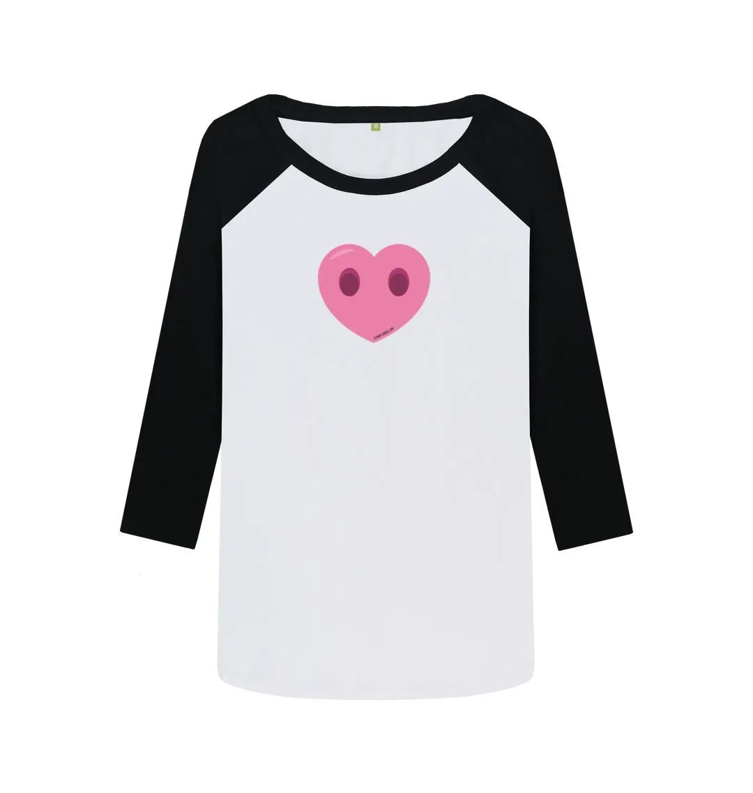 Women's Compassion Heart Baseball T-Shirt