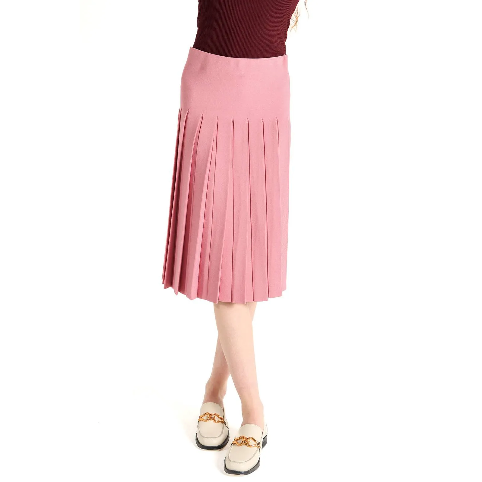 Women's Pleated Knit Skirt