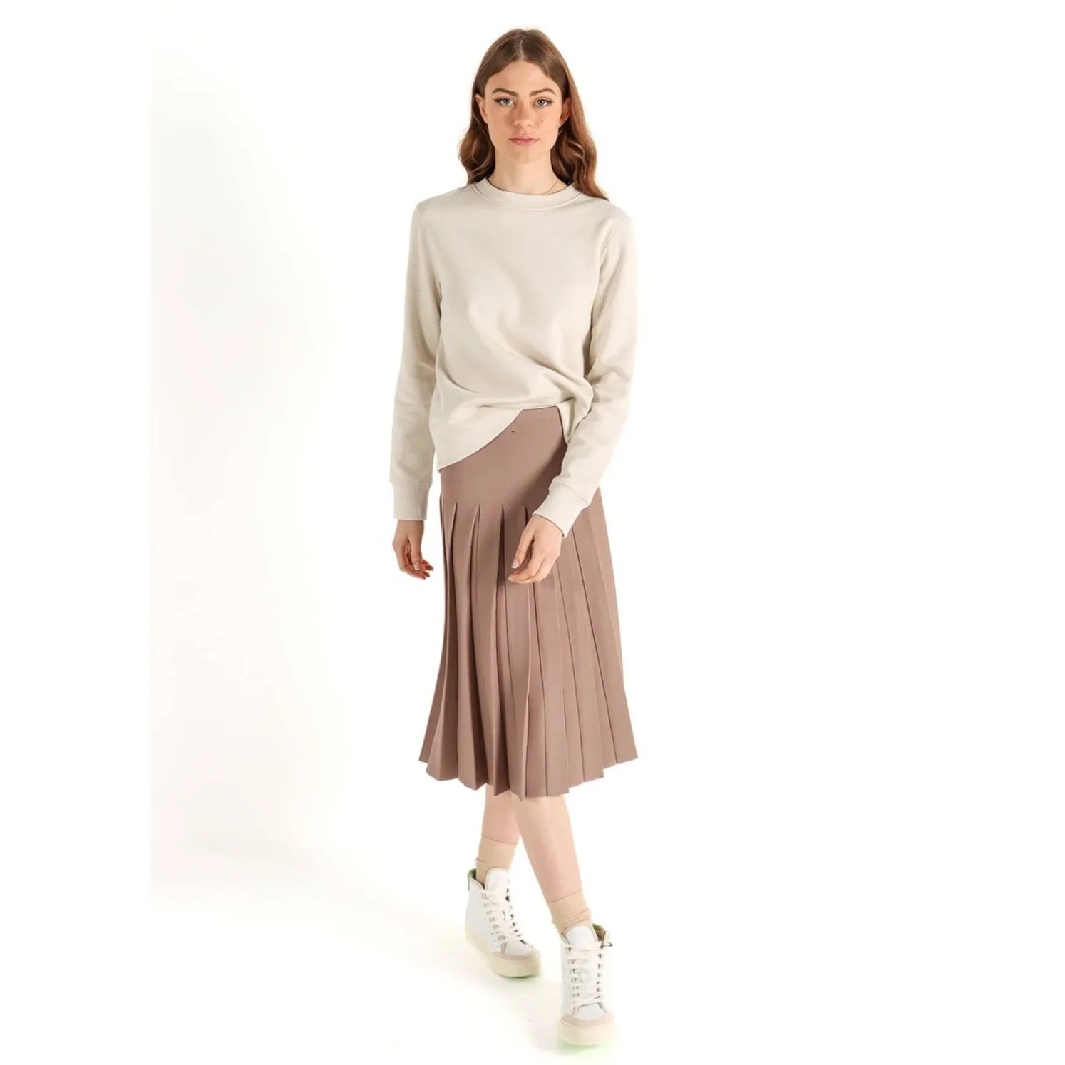 Women's Pleated Knit Skirt